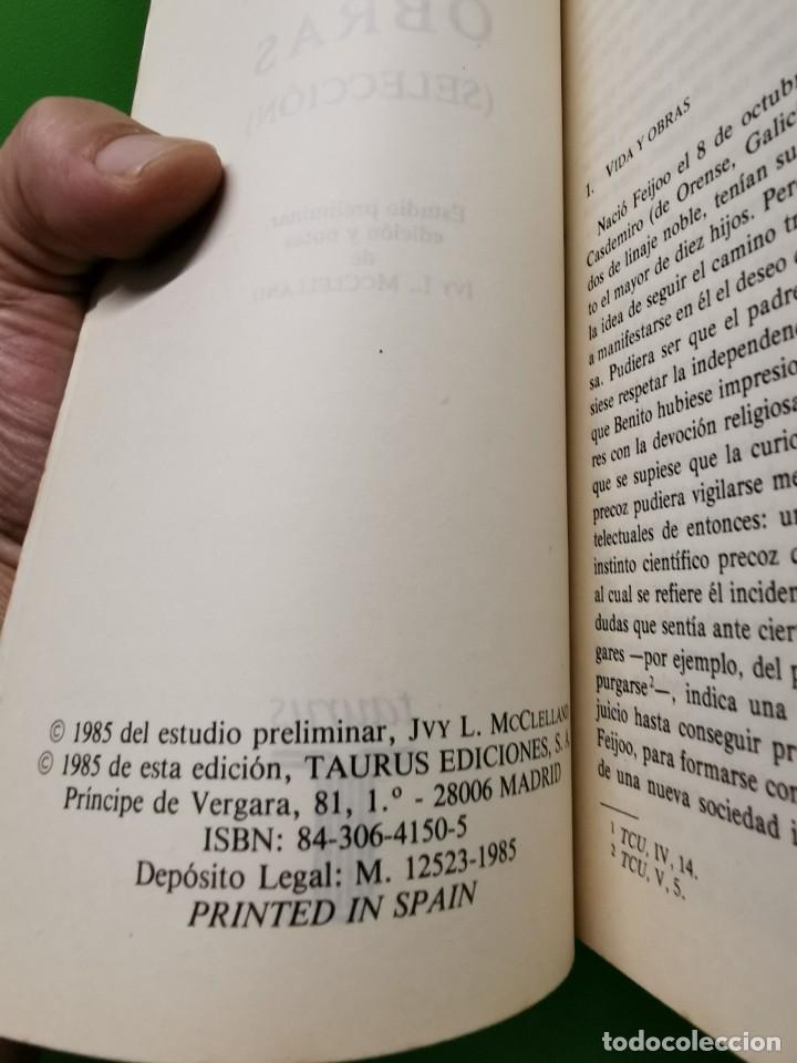 Libros: BENITO JERONIMO FEIJOO. OBRAS (SELECCION) TAURUS - Foto 5