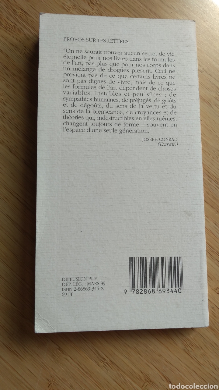 Libros: Propos sur les lettres - Joseph Conrad - Foto 2