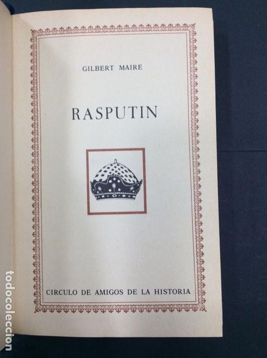 Libros: Rasput&iacute;n. Gilbert Maire. C&iacute;rculo de amigos de la historia - Foto 1