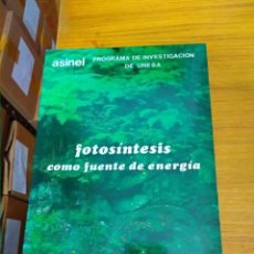 Libros: FOTOSINTESIS COMO FUENTE DE ENERGIA