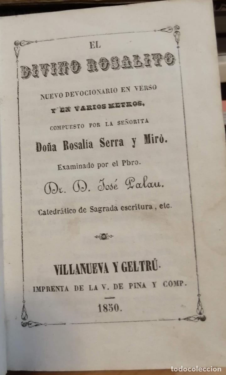 Libros: El divino rosalito. Nuevo devocionario en verso y en varios metros - Serra y Mir&oacute;, Rosal&iacute;a