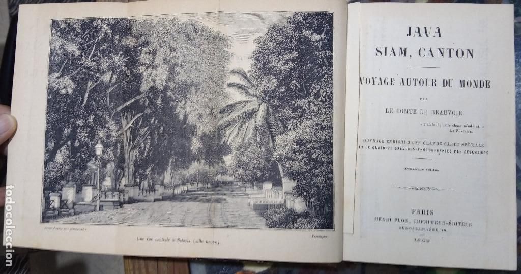 Libros: Java. Siam. Canton. Viage autour du monde. - Le Comte Beauvoir. - Foto 3