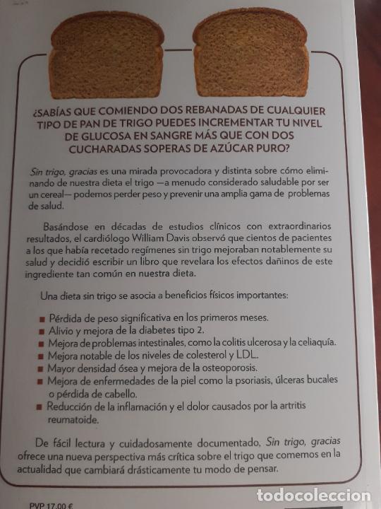 Libros: SIN TRIGO GRACIAS - NUTRICION - DR. WILLIAM DAVIS - Foto 2