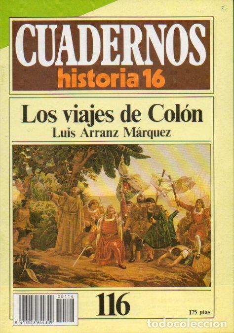 Libros: CUADERNOS HISTORIA 16. N&ordm; 116. LOS VIAJES DE COL&Oacute;N. - Foto 1