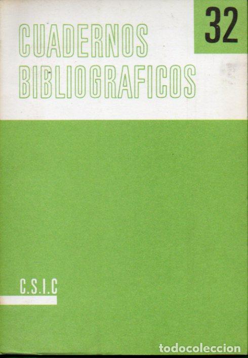 Libros: CUADERNOS BIBLIOGR&Aacute;FICOS. N&ordm; 32. - Foto 1