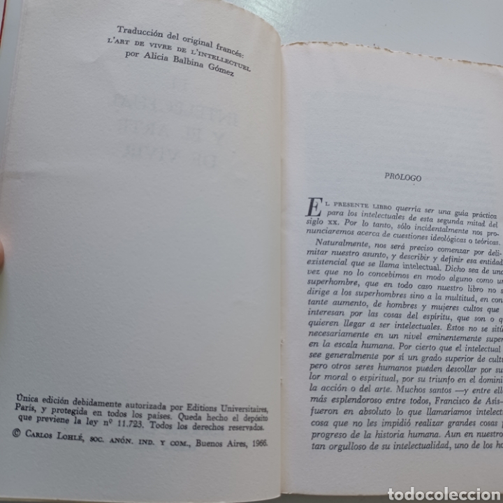 Libros: EL INTELECTUAL Y EL ARTE DE VIVIR - IGNACE LEPP 1966 - Foto 3