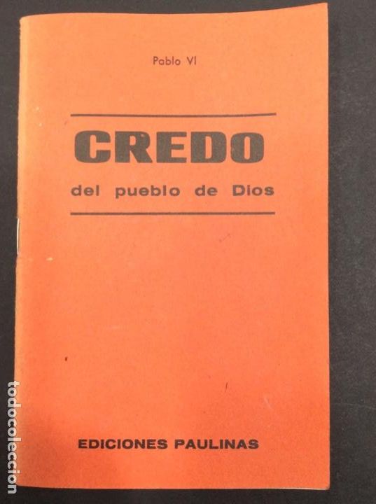 Libros: Credo del pueblo De Dios. Pablo IV. Ediciones Paulinas - Foto 1