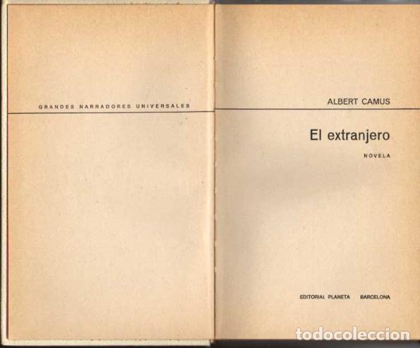 Libros: EL EXTRAJERO. - CAMUS, Albert. - Foto 1