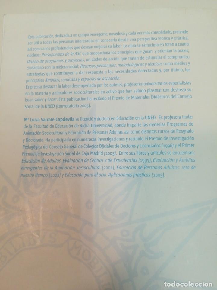Libros: M&ordm; LUISA SARRATE Programas de animaci&oacute;n sociocultural SA5574 - Foto 2