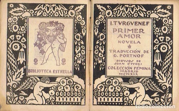 Libros: PRIMER AMOR. - Turguenef. I. - Foto 1