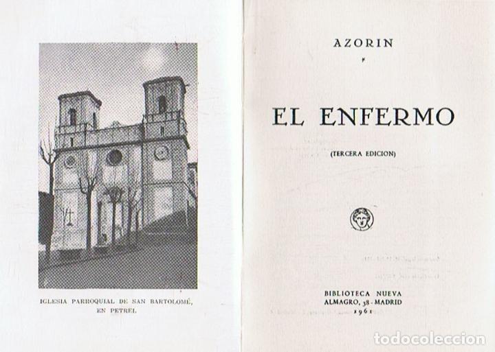Libros: EL ENFERMO. - Mart&Atilde;&shy;nez Ruiz. J. (Azor&Atilde;&shy;n) - Foto 2