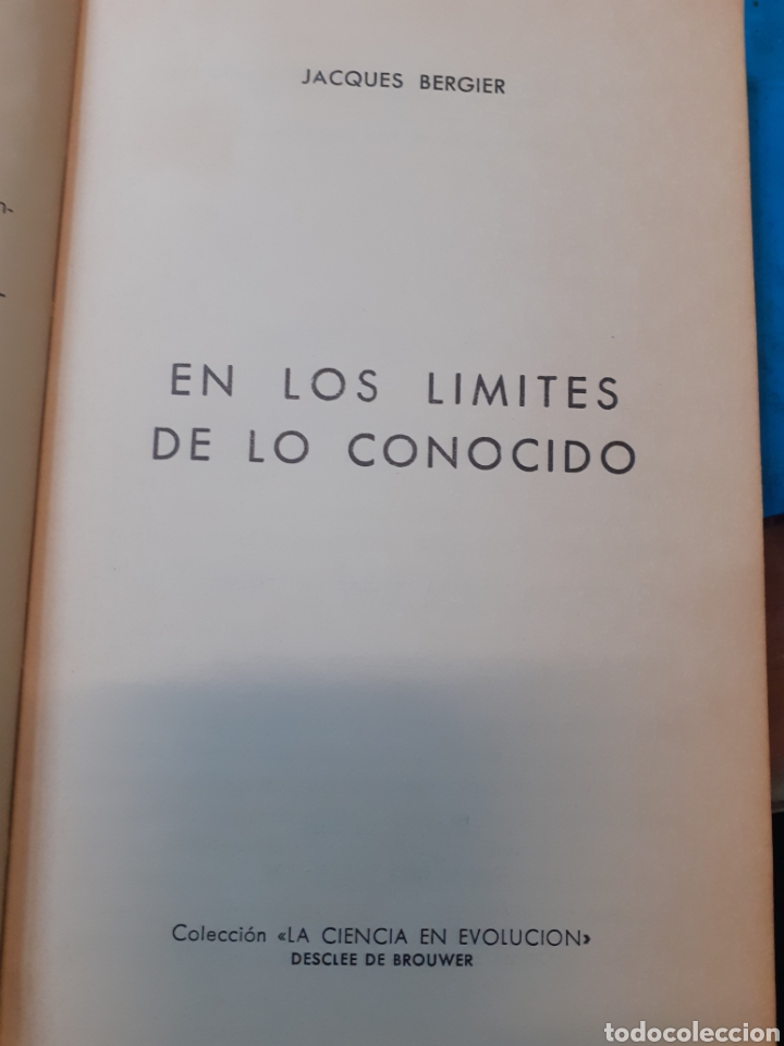 Libros: EN LOS LIMITES DE LO CONOCIDO - BERGIER,Jacques. - Foto 2