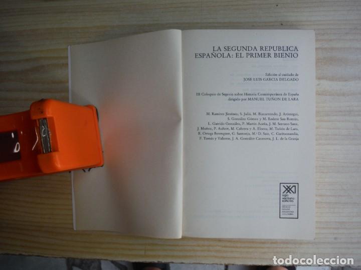Libros: TU&Ntilde;ON DE LARA, Manuel. - LA II REPUBLICA. EL PRIMER BIENIO - Foto 2