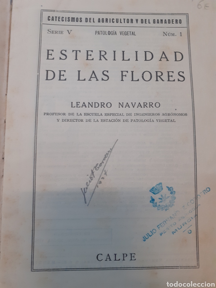 Libros: ESTERILIDAD DE LAS FLORES - NAVARRO,Leandro. - Foto 3