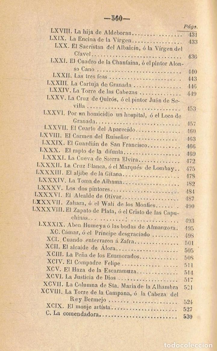 Libros: Villa-Real y Valdivia. Francisco de P - EL LIBRO DE LAS TRADICIONES DE GRANADA - Foto 3