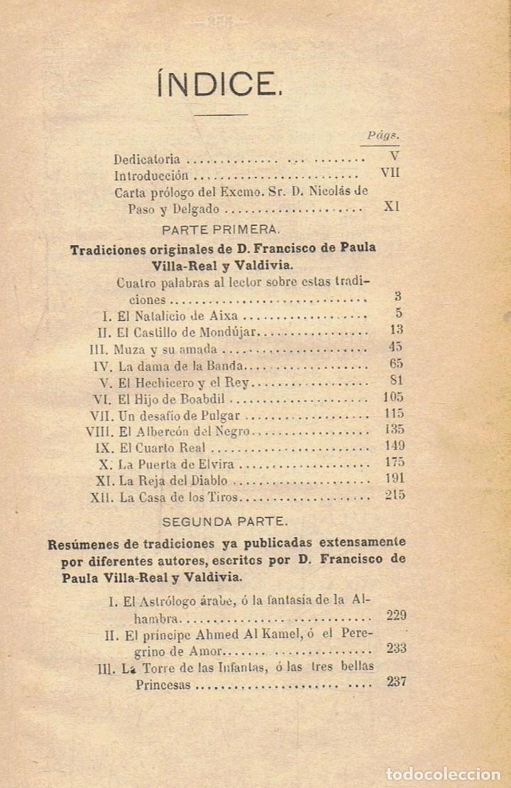 Libros: Villa-Real y Valdivia. Francisco de P - EL LIBRO DE LAS TRADICIONES DE GRANADA - Foto 4
