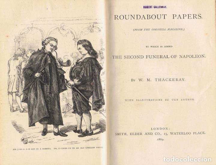 Libros: Thackeray. W. M. - ROUNDABOUT PAPERS. (from the cornhill magazine) to which is added THE SECOND FUN - Foto 1