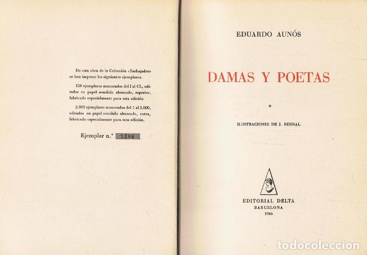Libros: Aun&Atilde;&sup3;s. Eduardo, (1894 - 1967) - DAMAS Y POETAS - Foto 1