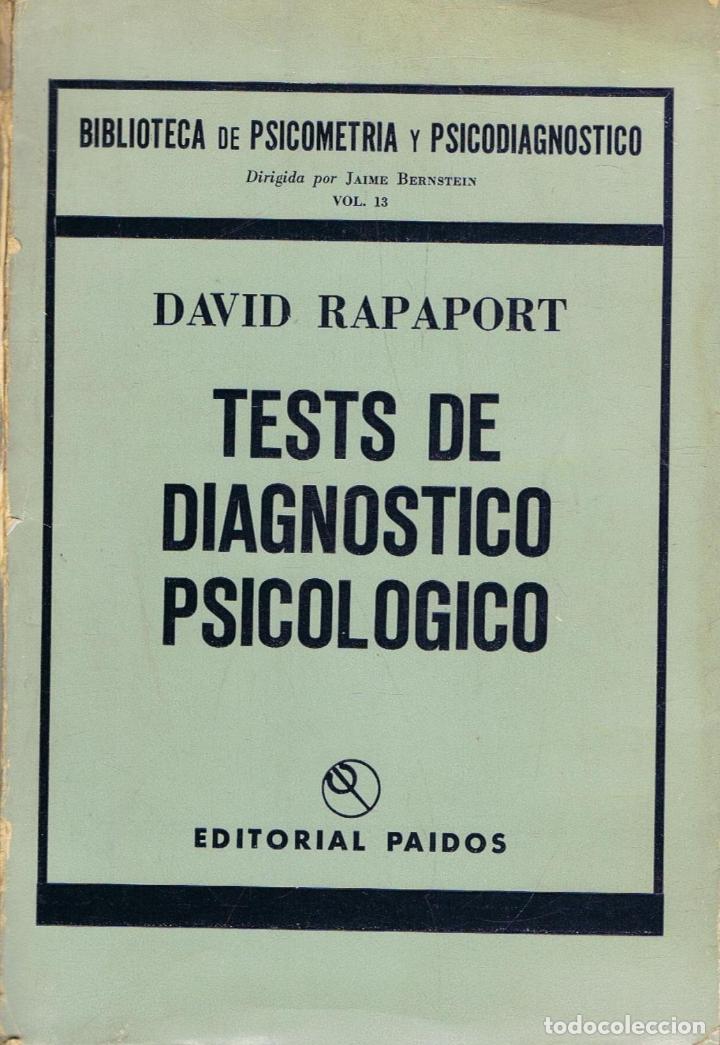 Libros: Rapaport. David - TESTS DE DIAGN&Atilde;�STICO PSICOL&Atilde;�GICO - Foto 1