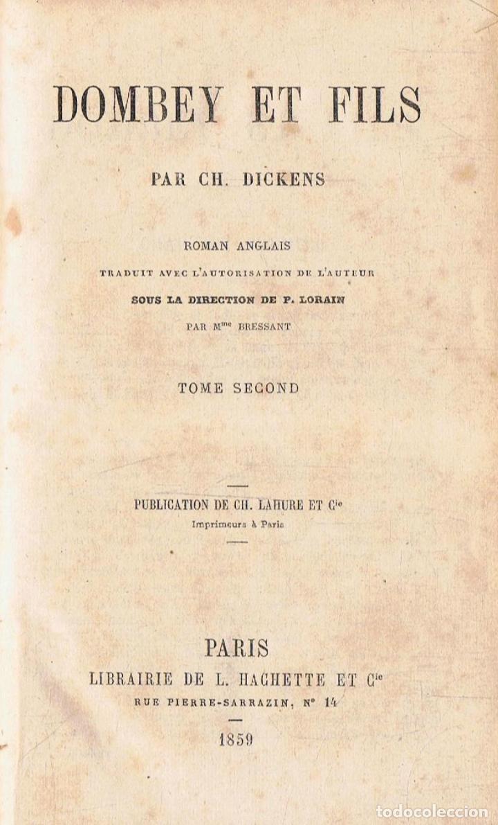 Libros: Dickens. Ch - DOMBEY ET FILS. Tome 2&Acirc;&ordm; (de 2) - Foto 1