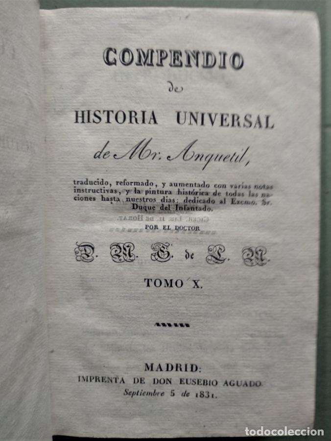 Libros: Compendio de la Historia Universal... Traducido, reformado y aumentado con varias notas instructivas - Foto 2