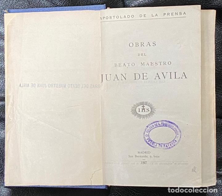 Libros: OBRAS - AVILA, Juan de - Foto 2
