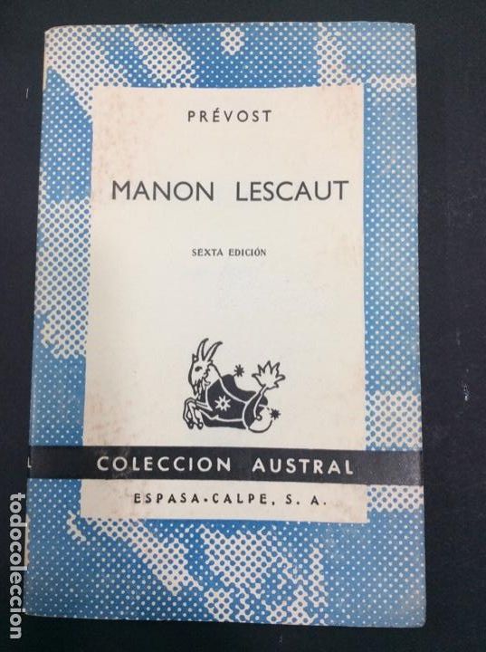 Libros: Manon Lescaut. Prevost. Colecci&oacute;n austral n 89 - Foto 1