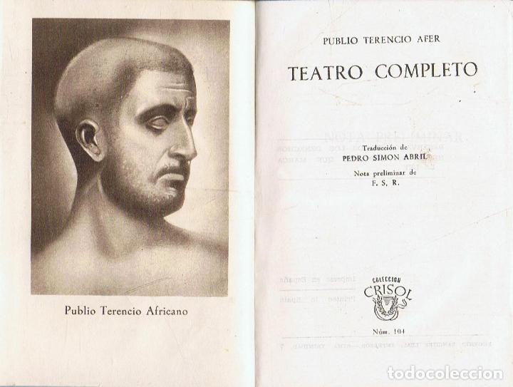 Libros: Afer. Publio Terencio - TEATRO COMPLETO - Foto 1