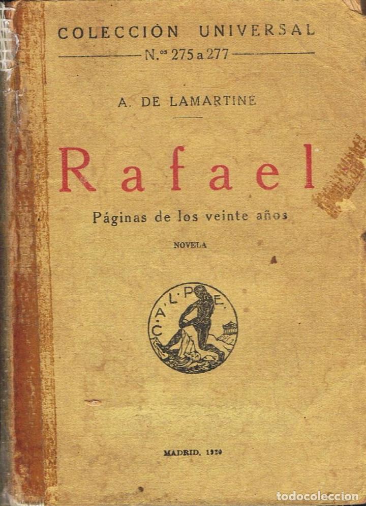Libros: Lamartine. A. de - RAFAEL. P&Atilde;&iexcl;ginas de los veinte a&Atilde;&plusmn;os - Foto 1