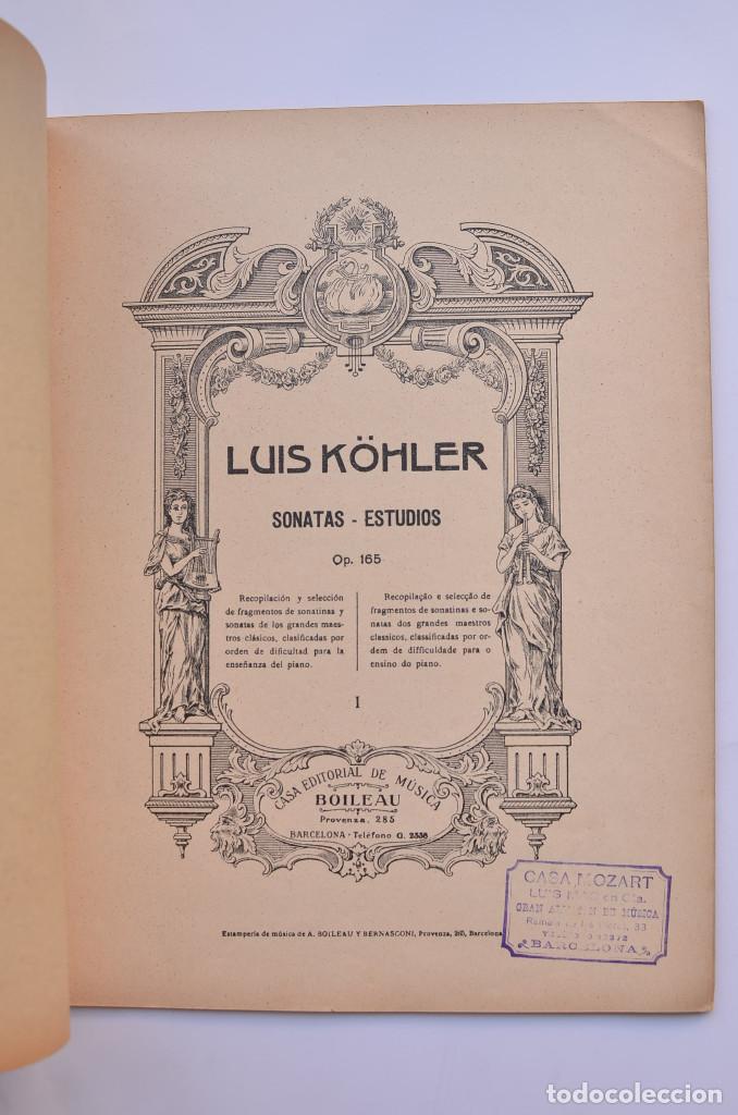 Libros: Luis K&ouml;hler. Sonatas - Estudios. Op. 165 - Foto 2