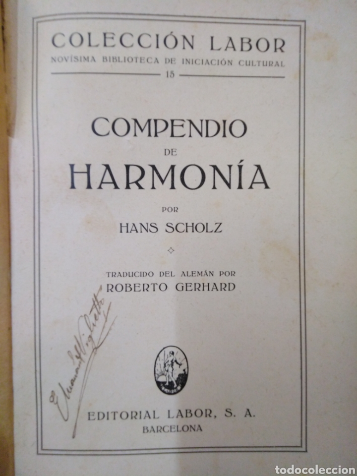 Libros: COMPENDIO DE HARMONIA - SCHOLZ,Hans. - Foto 3