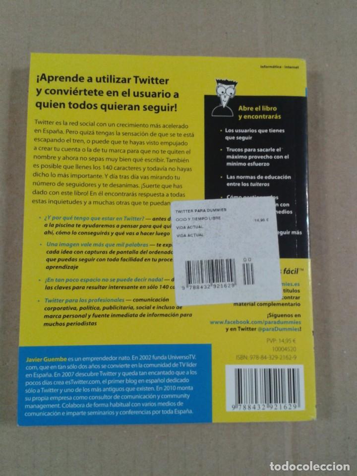 Libros: TITTER PARA DUMMIES - EL LIBRO SOBRE TWITTER PARA TODOS - JAVIER GUEMBE. - Foto 2