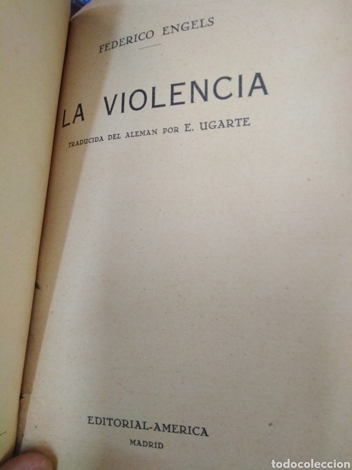 Libros: LA VIOLENCIA - ENGELS,Federico. - Foto 3
