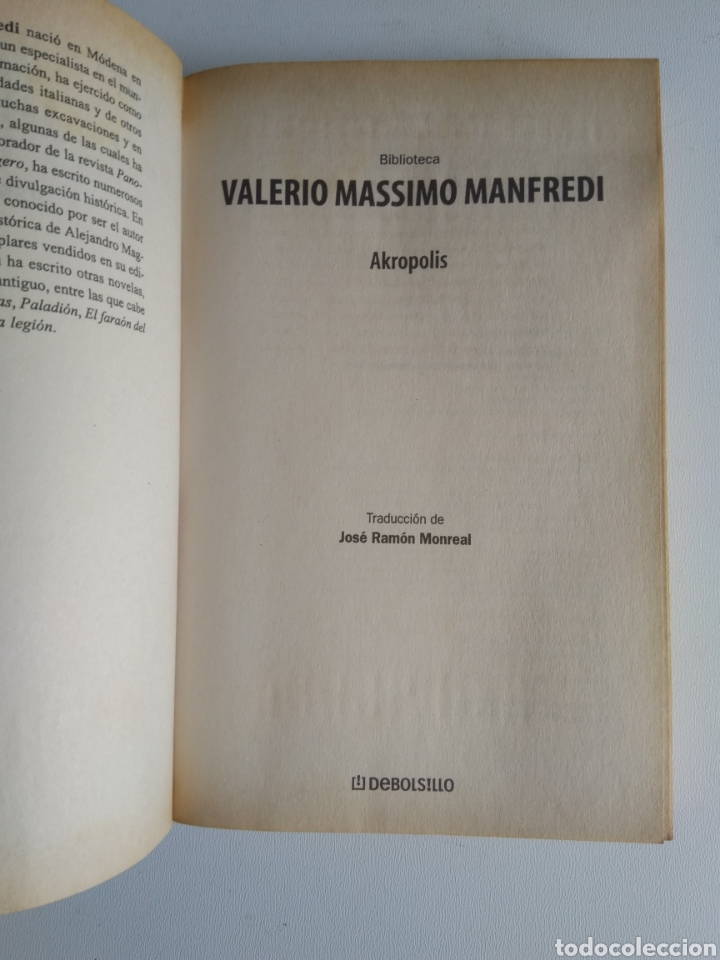 Libros: AKROPOLIS/VALERIO MASSIMO MANFREDI - Foto 3
