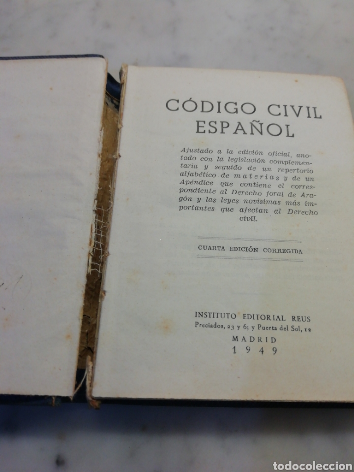 Libros: C&oacute;digo civil, c&oacute;digo penal 1949 - Foto 2