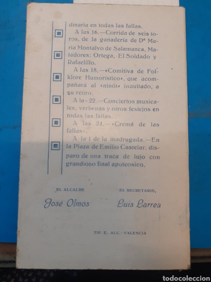 Libros: FESTIVIDAD DE LAS FALLAS A&ntilde;o 1936. PROGRAMA OFICIAL. - Foto 2