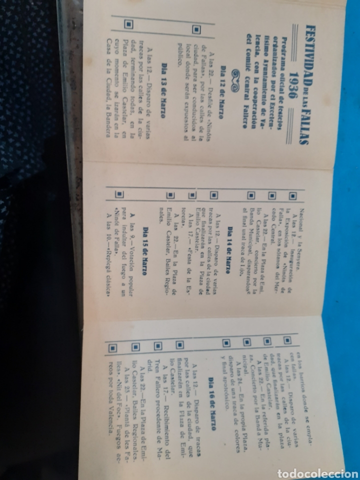 Libros: FESTIVIDAD DE LAS FALLAS A&ntilde;o 1936. PROGRAMA OFICIAL. - Foto 4