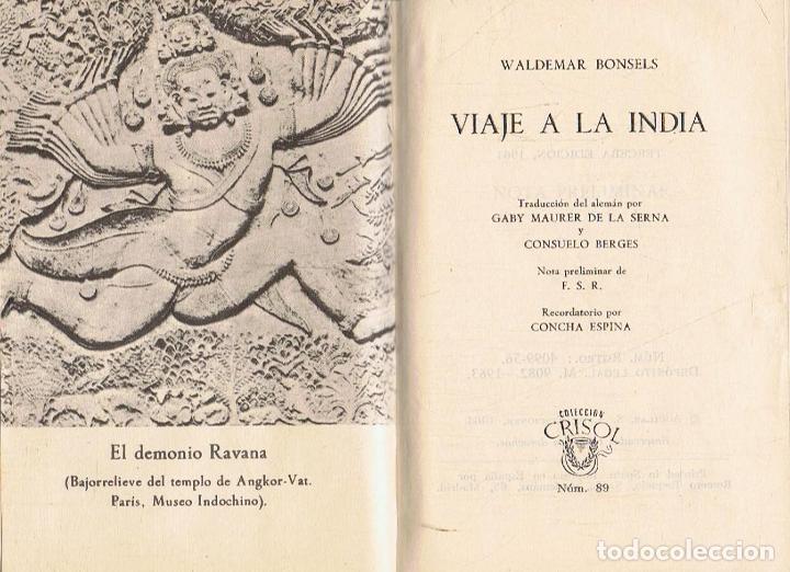 Libros: Bonsels. Waldemar - VIAJE A LA INDIA - Foto 1