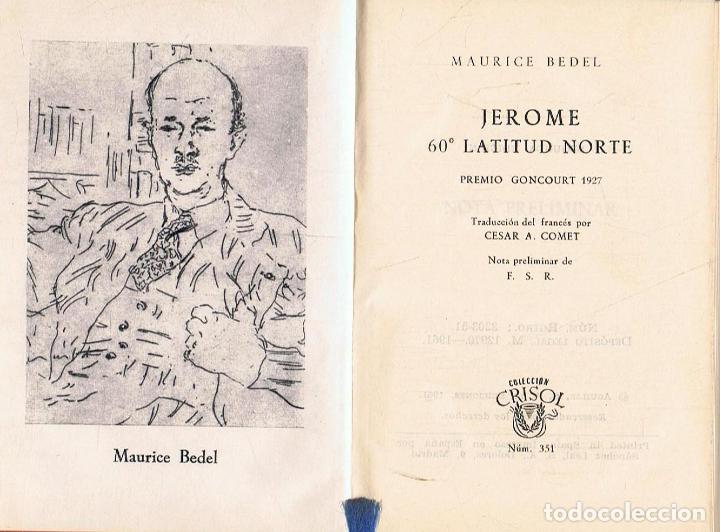 Libros: Bedel. Maurice - JEROME 60&Acirc;&ordm; LATITUD NORTE - Foto 1