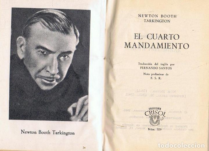 Libros: Booth Tarkington. Newton - EL CUARTO MANDAMIENTO - Foto 1