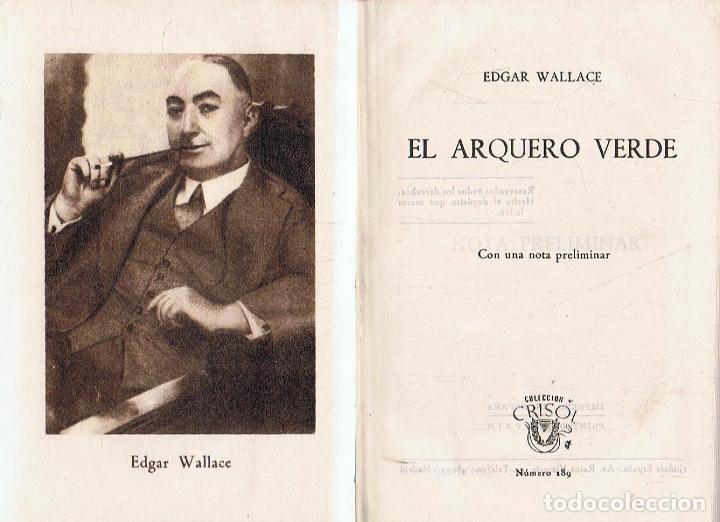 Libros: Wallace. Edgar - EL ARQUERO VERDE - Foto 1
