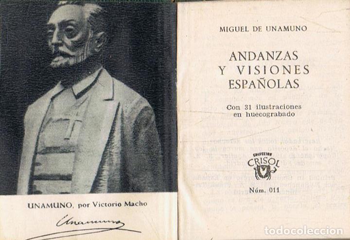 Libros: Unamuno. Miguel de - ANDANZAS Y VISIONES ESPA&Atilde;�OLAS - Foto 1