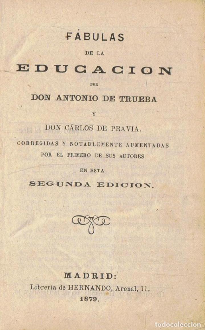 Libros: Trueba. Antonio de, / C&Atilde;&iexcl;rlos de Pravia - F&Atilde;�BULAS DE LA EDUCACI&Atilde;�N - Foto 2