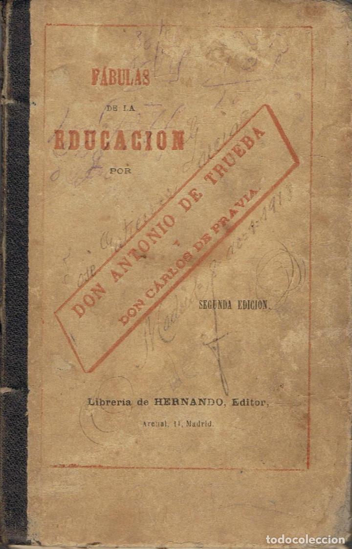 Libros: Trueba. Antonio de, / C&Atilde;&iexcl;rlos de Pravia - F&Atilde;�BULAS DE LA EDUCACI&Atilde;�N - Foto 1
