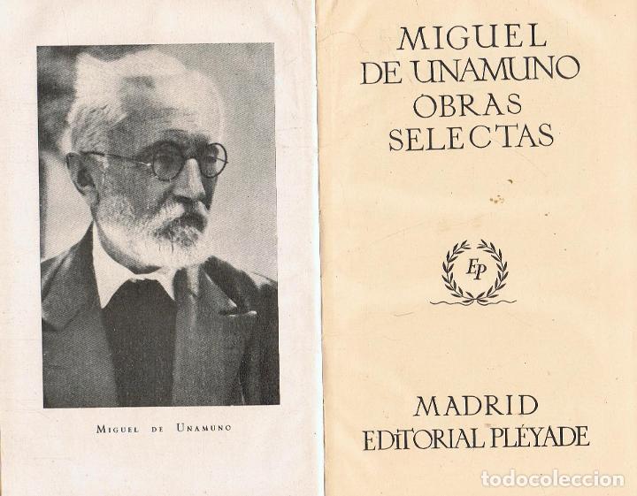 Libros: Unamuno. Miguel de, - OBRAS SELECTAS - Foto 1