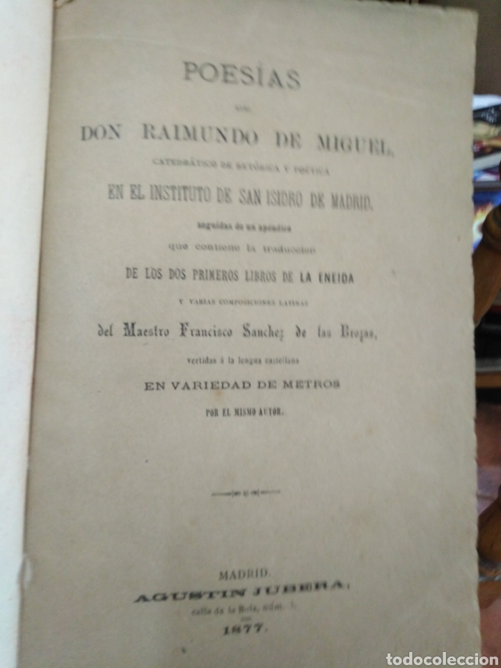Libri di seconda mano: POESIAS. Seguidas de un ap&eacute;ndice que contiene la traducci&oacute;n de los dos primeros libros de LA ENEIDA