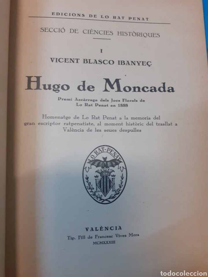 Libros: HUGO DE MONCADA - BLASCO IBANYE&Ccedil;,Vicente. - Foto 3