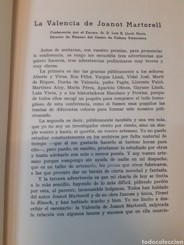 Libros: LA VALENCIA DE JOANOT MARTORELL - LLUCH GARIN,Luis B. - Foto 3