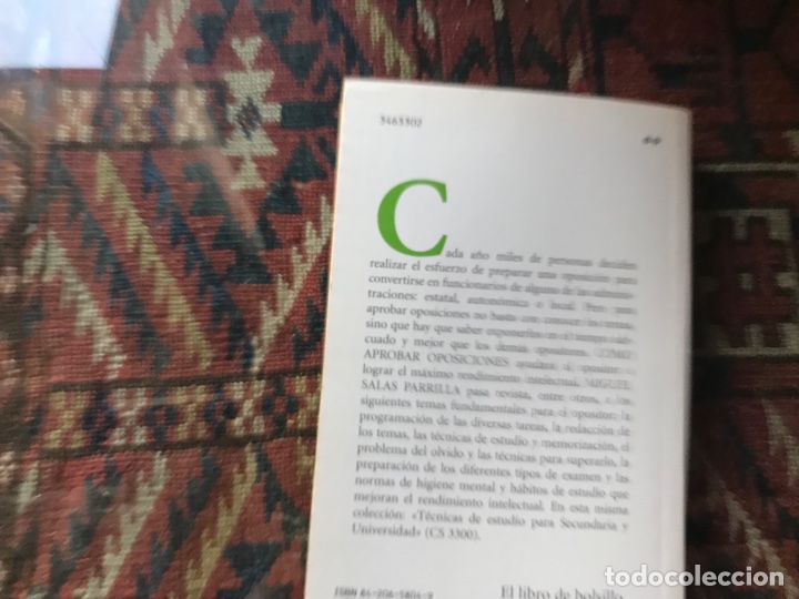 Libros: Como aprobar oposiciones. Miguel Salas. Alianza editorial. - Foto 2