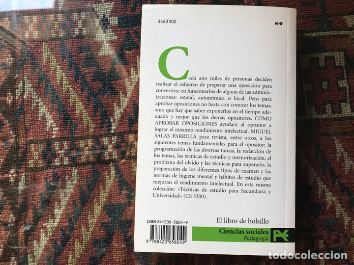 Libros: Como aprobar oposiciones. Miguel Salas. Alianza editorial. - Foto 3